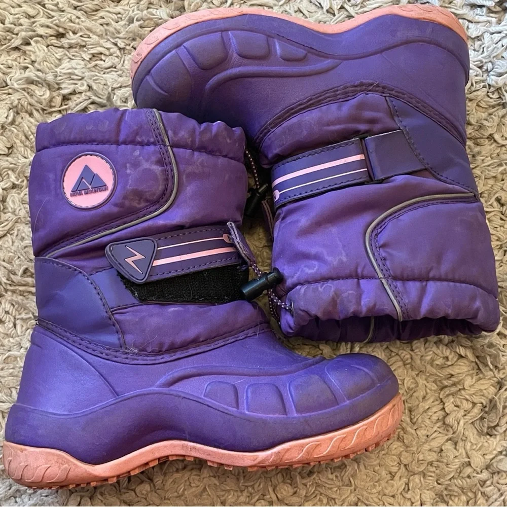 Nova Mountain Purple Winter Snow Boots, Size 30 (12.5)